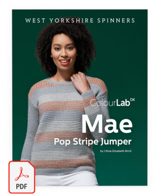 WYS Mae Pop Stripe Jumper in Colourlab DK (DBP0151)