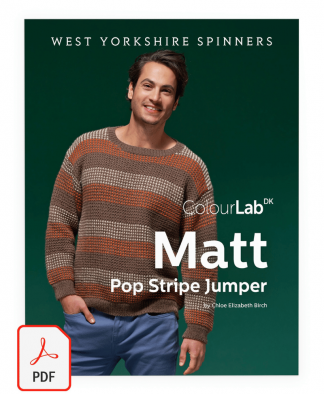 WYS Matt Pop Stripe Jumper in Colourlab DK (DBP0150)