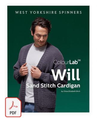 WYS Will Sand Stitch Cardigan in Colourlab DK (DBP0154)