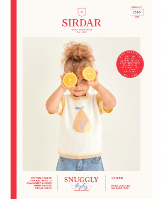 Sirdar 2565 Pear Motif Sweater & Tank Top in Snuggly Replay