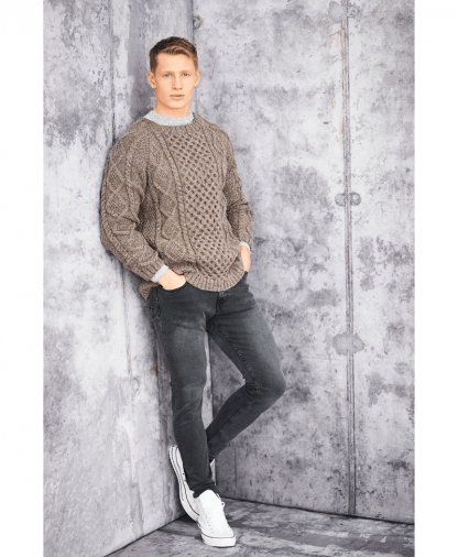 Stylecraft 9659 Mens Cable Sweaters in Special Aran